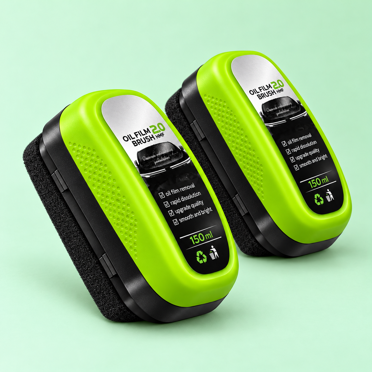 Two windshield cleaning applicators, 150 ml each — product illustration